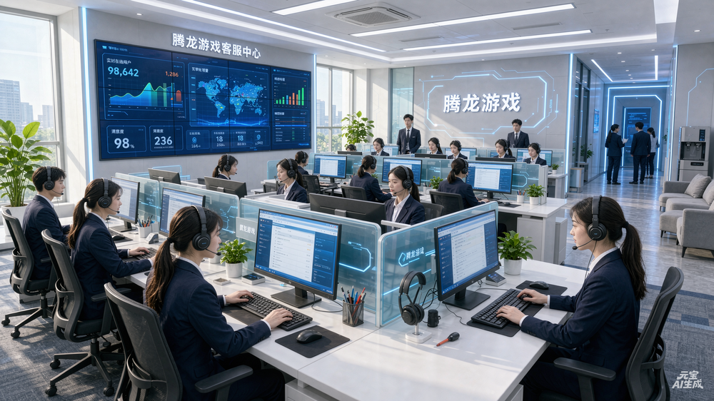 腾龙五星客服中心办公环境